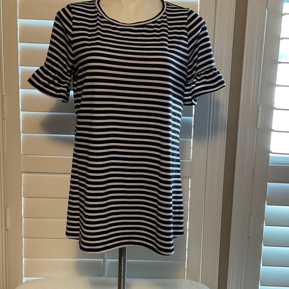 Striped Black and White Women's Top